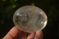 Polished Girasol Pearl Quartz Galet-Palm Stones x 15 From Ambatondrazaka, Madagascar