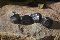 Natural Alluvial Schorl Black Tourmaline Crystals x 1kg lot From Zimbabwe