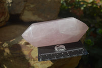 Polished Double Terminated Rose Quartz Crystals x 3 From Madagascar