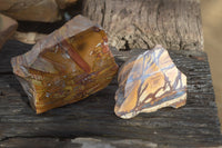 Polished On One Side Nguni Jasper Specimens x 2 From Prieska, South Africa