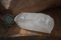 Polished Clear Quartz Crystals x 3 From Madagascar