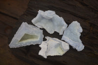 Natural Etched Blue Chalcedony Specimens x 35 From Nsanje, Malawi