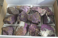 Natural Metallic Purpurite Cobbed Specimens x 12 From Erongo, Namibia