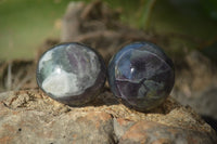 Polished Watermelon Fluorite Free Forms x 20 From Namibia