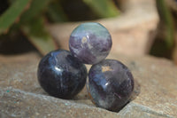 Polished Watermelon Fluorite Free Forms x 20 From Namibia