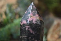 Polished Rhodonite Point-Prisms x 2 From Ambindavato, Madagascar