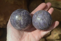 Polished Lepidolite With Rubellite Spheres x 6 From Madagascar