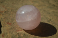 Polished Pink Rose Quartz Spheres x 4 From Ambatondrazaka, Madagascar