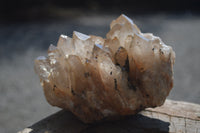 Natural Smokey Quartz Clusters x 4 From Luena, Congo