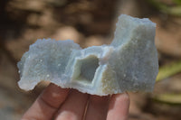 Natural Etched Blue Chalcedony Specimens x 12 From Nsanje, Malawi