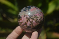 Polished Rhodonite Sphere-Balls x 4 From Ambindavato, Madagascar