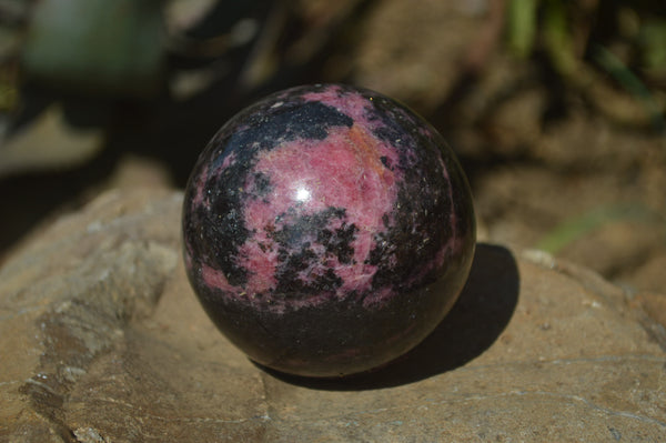 Polished Rhodonite Sphere-Balls x 4 From Ambindavato, Madagascar