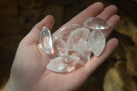 Polished Clear Quartz "Angel Tears" Pendant Pieces x 20 From Madagascar