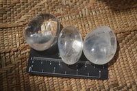 Polished Clear & Girasol Quartz Palm Stones x 14 From Madagascar