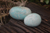 Polished Amazonite Palm Stones x 8 From Zimbabwe