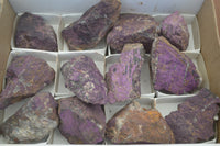 Natural Metallic Purpurite Cobbed Specimens x 12 From Erongo, Namibia