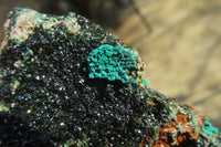 Natural Libethenite Crystals On Dolomite Matrix Specimens x 3 From Shituru, Congo