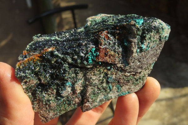 Natural Libethenite Crystals On Dolomite Matrix Specimens x 3 From Shituru, Congo