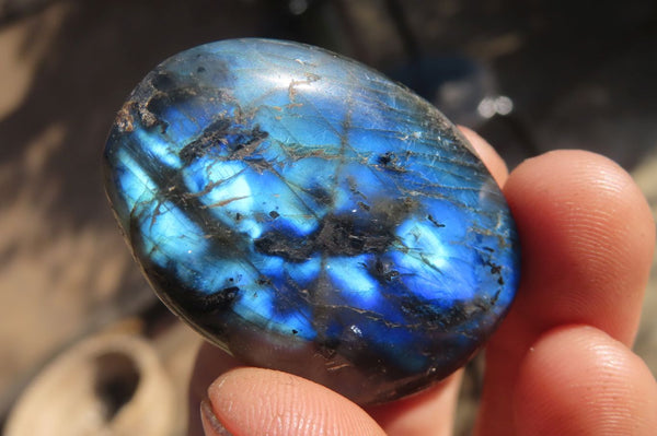 Polished Labradorite Palm Stones x 20 From Tulear, Madagascar