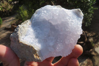 Natural Blue Lace Agate Geode Specimens x 2 From Nsanje, Malawi