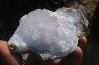 Natural Blue Lace Agate Geode Specimens x 2 From Nsanje, Malawi