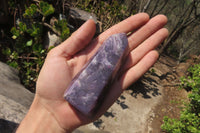 Polished Lepidolite Points x 6 From Madagascar