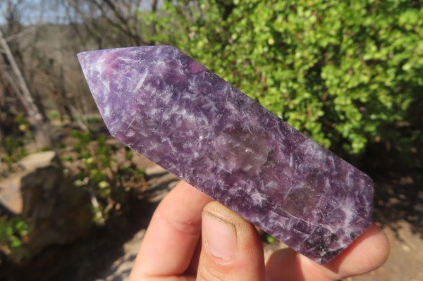 Polished Lepidolite Points x 6 From Madagascar