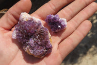 Natural Amethystos Amethyst Specimens x 35 From Kwaggafontein, South Africa