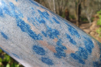 Polished Blue Spinel Spotted Quartz Standing Free Form x 1 From Madagascar