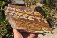 Polished On One Side Nguni Jasper Specimens x 2 From Prieska, South Africa