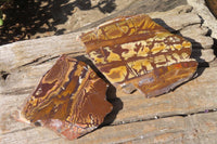 Polished On One Side Nguni Jasper Specimens x 2 From Prieska, South Africa