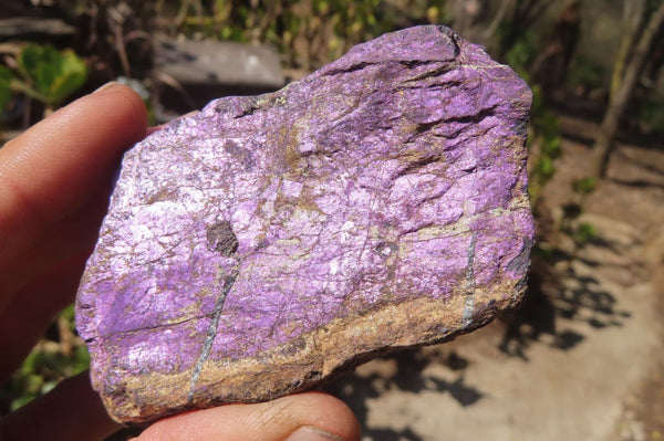 Natural Metallic Purpurite Cobbed Specimens x 6 From Erongo, Namibia