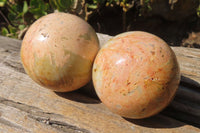 Polished Feldspar In Quartz Spheres x 6 From Kings Ranch, Zimbabwe