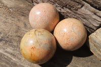 Polished Feldspar In Quartz Spheres x 6 From Kings Ranch, Zimbabwe