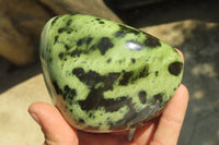 Polished Leopard Stone Free Forms x 3 From Nyanga, Zimbabwe