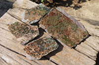 Natural Libethenite Crystals On Dolomite Matrix Specimens x 4 From Shituru, Congo