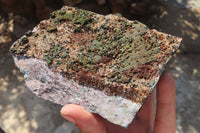 Natural Libethenite Crystals On Dolomite Matrix Specimens x 4 From Shituru, Congo