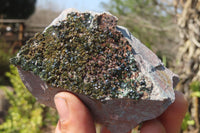 Natural Libethenite Crystals On Dolomite Matrix Specimens x 4 From Shituru, Congo