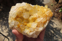 Natural Limonite Quartz Clusters x 2 From Solwezi, Zambia