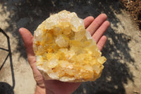 Natural Limonite Quartz Clusters x 2 From Solwezi, Zambia