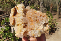 Natural Limonite Quartz Clusters x 2 From Solwezi, Zambia