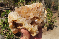 Natural Limonite Quartz Clusters x 2 From Solwezi, Zambia