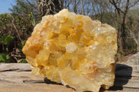 Natural Limonite Quartz Clusters x 2 From Solwezi, Zambia