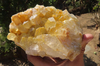 Natural Limonite Quartz Clusters x 2 From Solwezi, Zambia