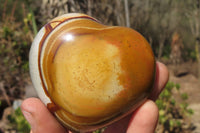 Polished Polychrome Jasper Hearts x 6 From Mahajanga, Madagascar