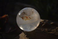 Polished Girasol Pearl Quartz Spheres x 2 From Ambatondrazaka, Madagascar