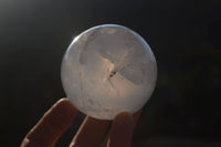 Polished Girasol Pearl Quartz Spheres x 2 From Ambatondrazaka, Madagascar