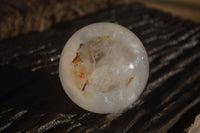 Polished Girasol Pearl Quartz Spheres x 2 From Ambatondrazaka, Madagascar