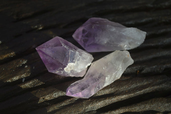 Natural Jacaranda Amethyst Single Crystals x 35 From Zambia