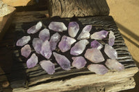 Natural Jacaranda Amethyst Single Crystals x 35 From Zambia